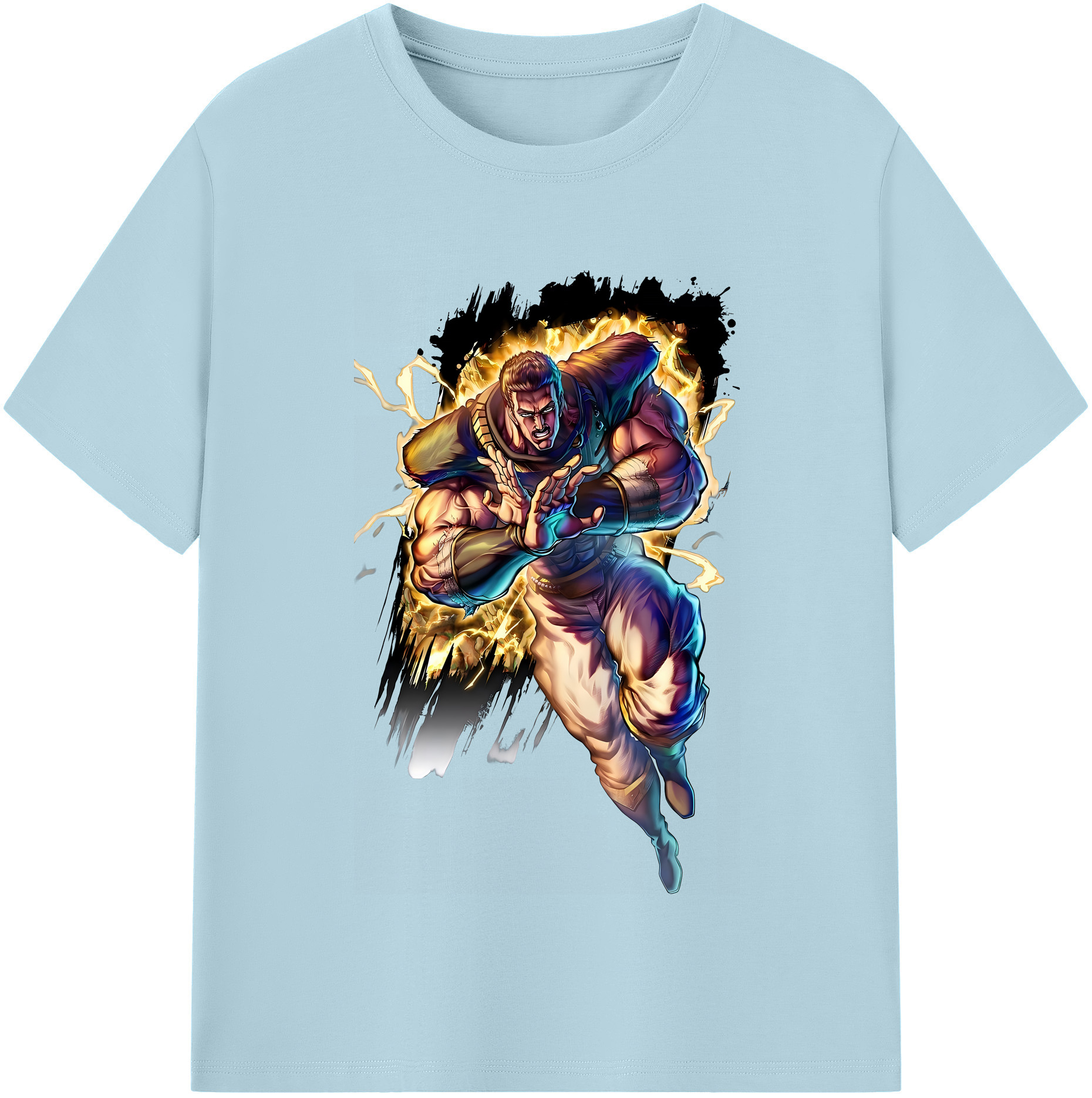 （画像用） 北斗の拳 Fist of the North Star 綿100％半袖Tシャツ（フロントプリント）
